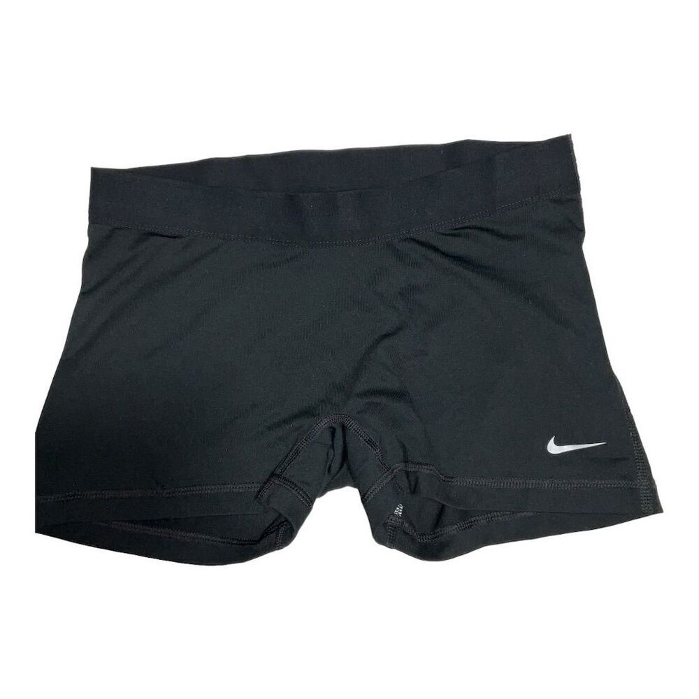Nike Dri-Fit Women's Black Athletic Shorts‎ Moisture-Wicking Embroidered Logo xs